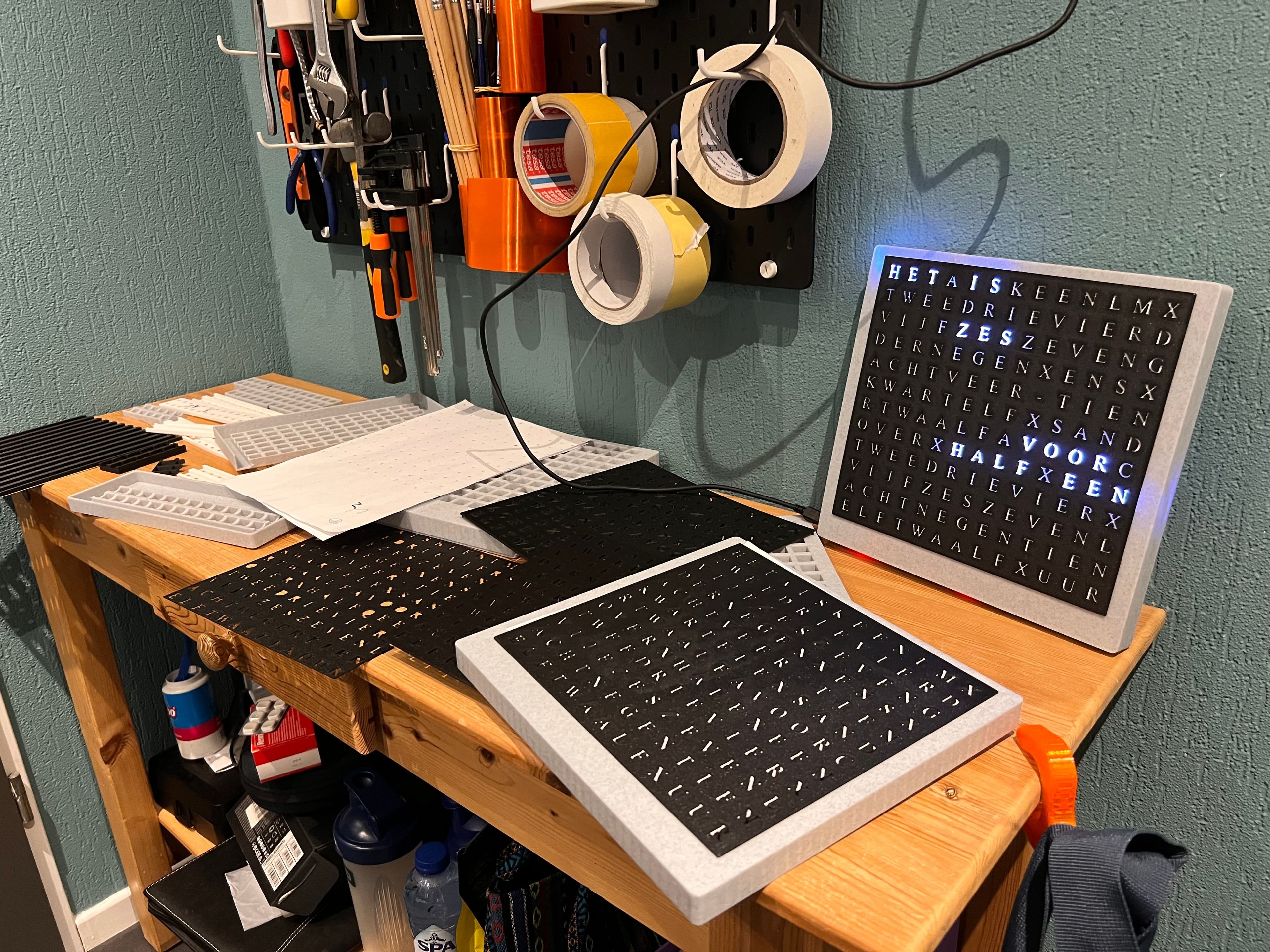 Arduino 3d printed wordclock